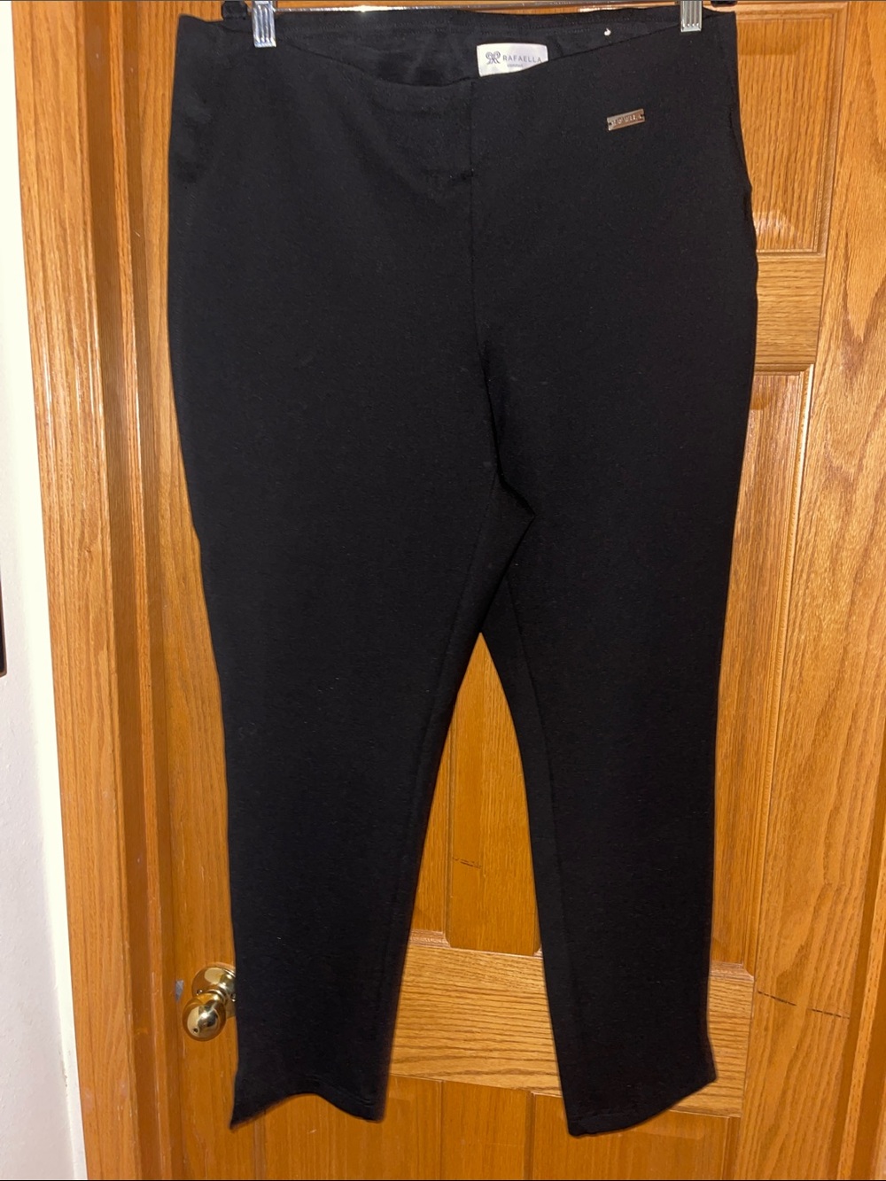 Rafaella Black Ponte Knit Slim Trousers